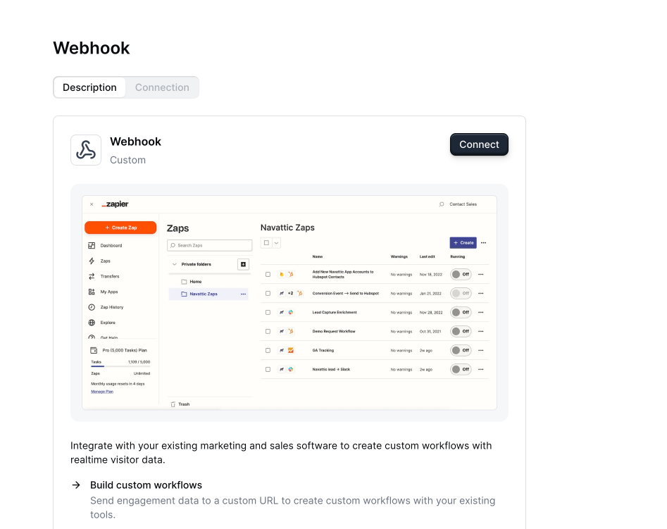 Webhook dashboard